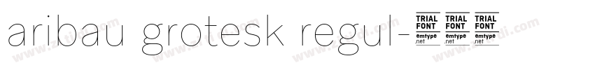 aribau grotesk regul字体转换